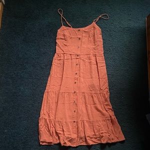 Rust Pink Sundress Button Detail